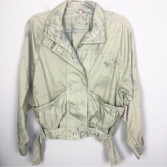FREE PEOPLE | NEW Ripstop Parachute Utility Jacket Green Women’s Size X-Small - Picture 6 of 15